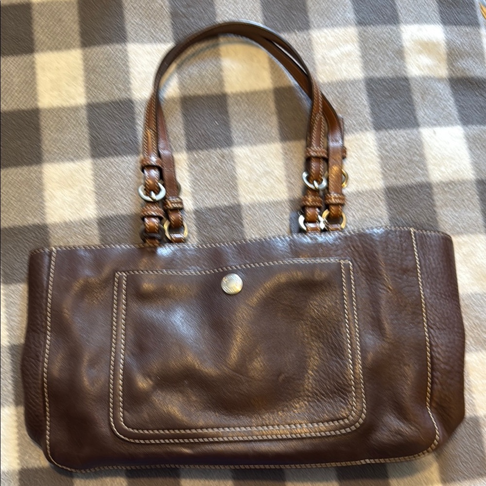 Coach Chelsea Pebble Brown Leather Tote Bag